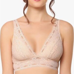 Wacoal Women's Halo Lace Bralette Bra Beige